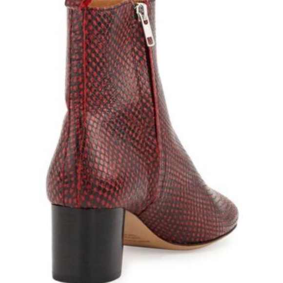 ISABEL MARANT Deyissa Python Leather Ankle Boots - Picture 4 of 5